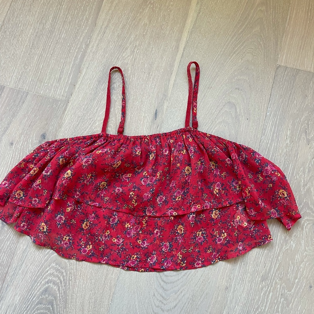 Urban outfitters ruffle crop top